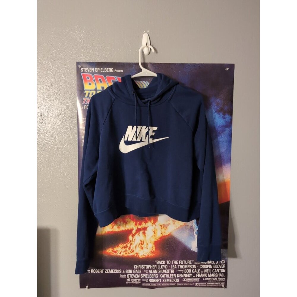 Nike Blue Crop Hoodie Women's Size XL Drawstring